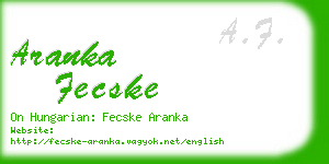 aranka fecske business card